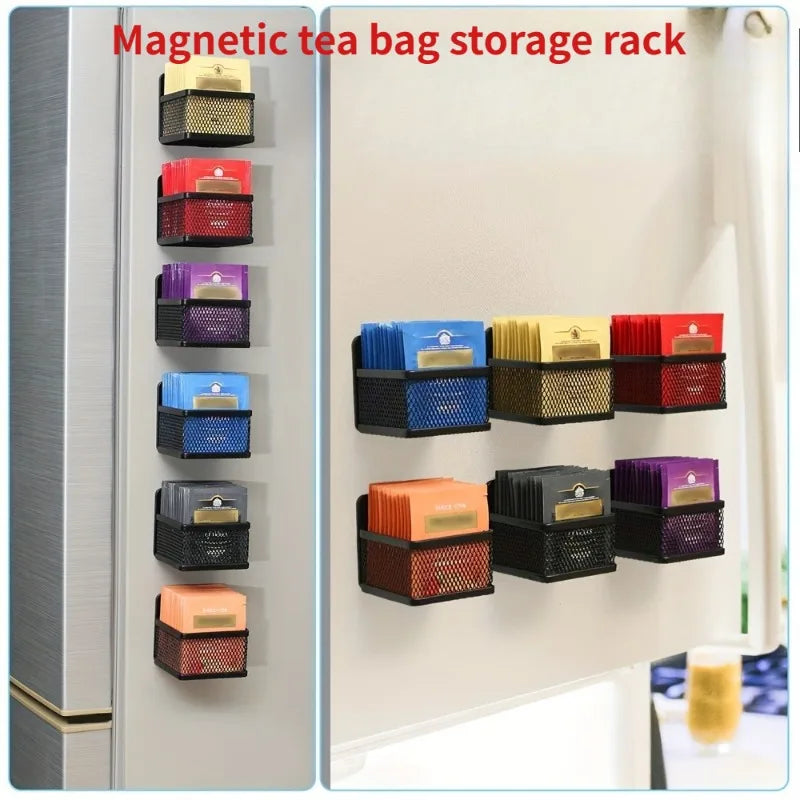 Large Capacity Metal Tea Bag Storage Rack – 3 Colors