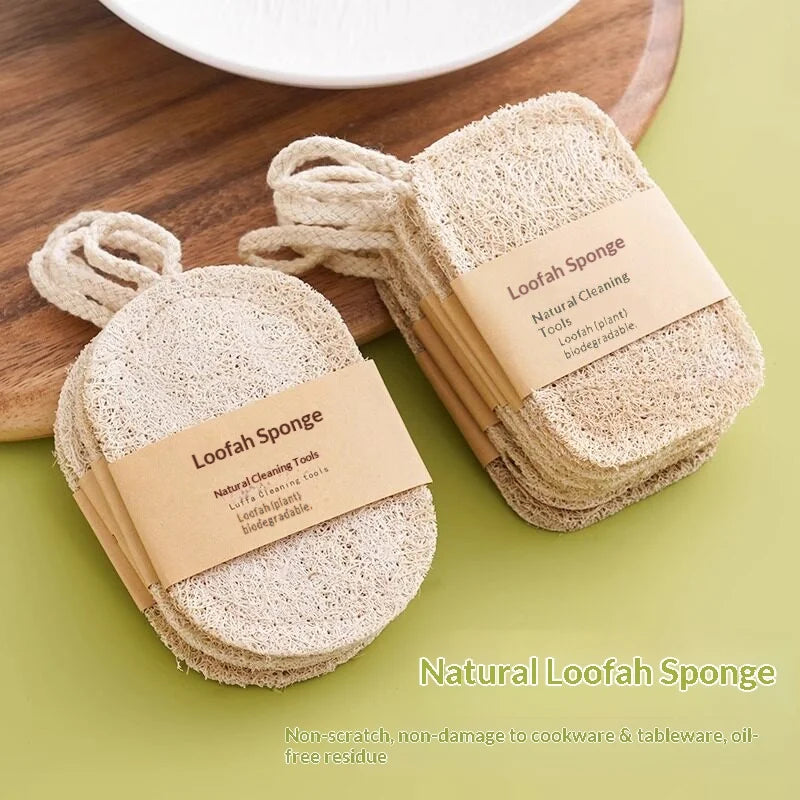 Thickened Loofah Kitchen Scrubber – Eco-Friendly Dish Sponge