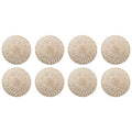 8-Pack Golden Round Hollow PVC Placemats – Decorative Table Mats