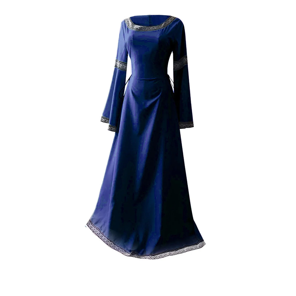 Women's Medieval Renaissance Trumpet Sleeve Maxi Gown Plus Size