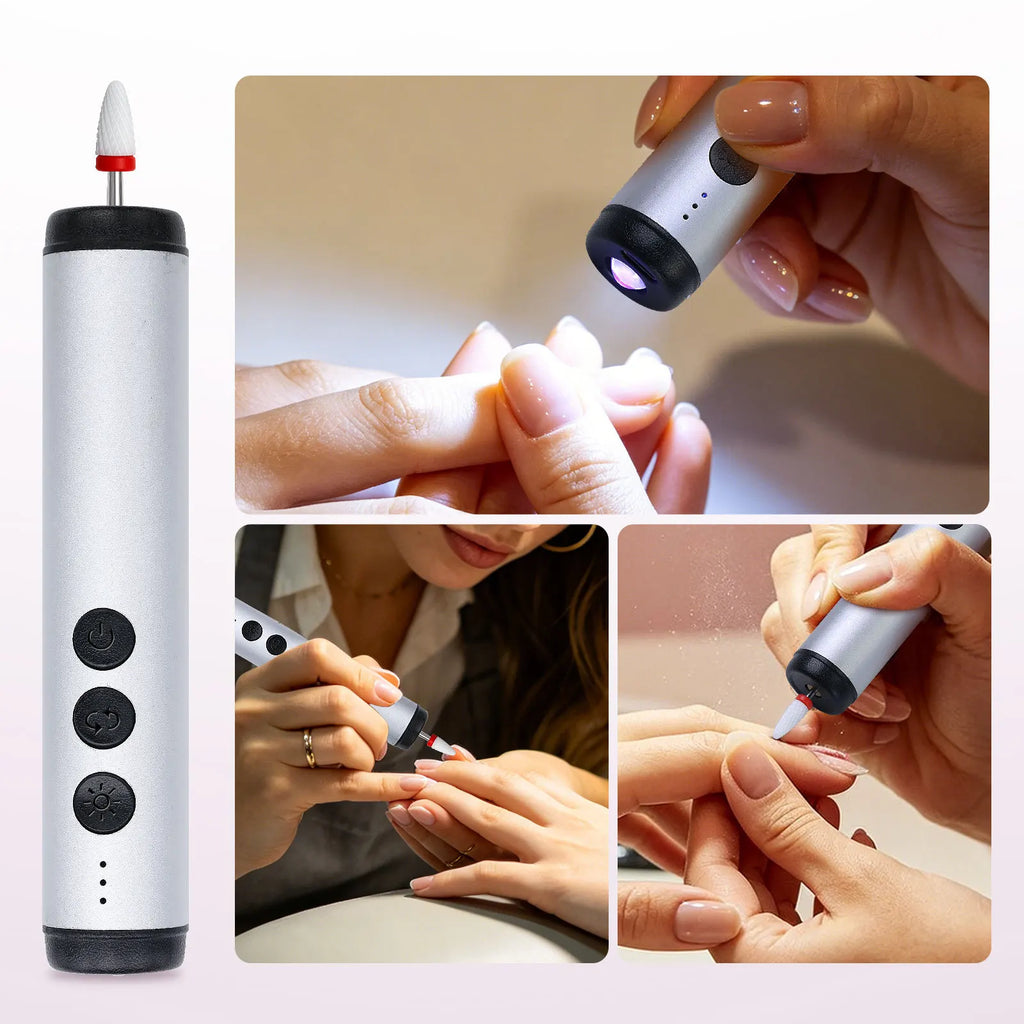 2-in-1 Electric Nail Drill & UV LED Lamp USB Rechargeable