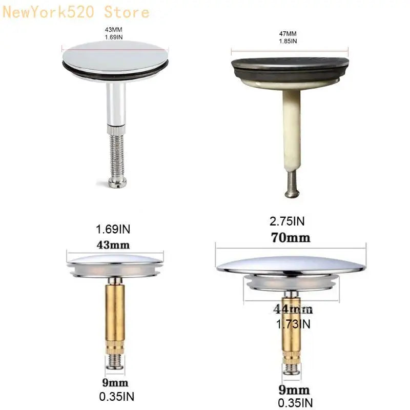 Manual Lift Copper Drain Plug for Bathroom & Kitchen Sink