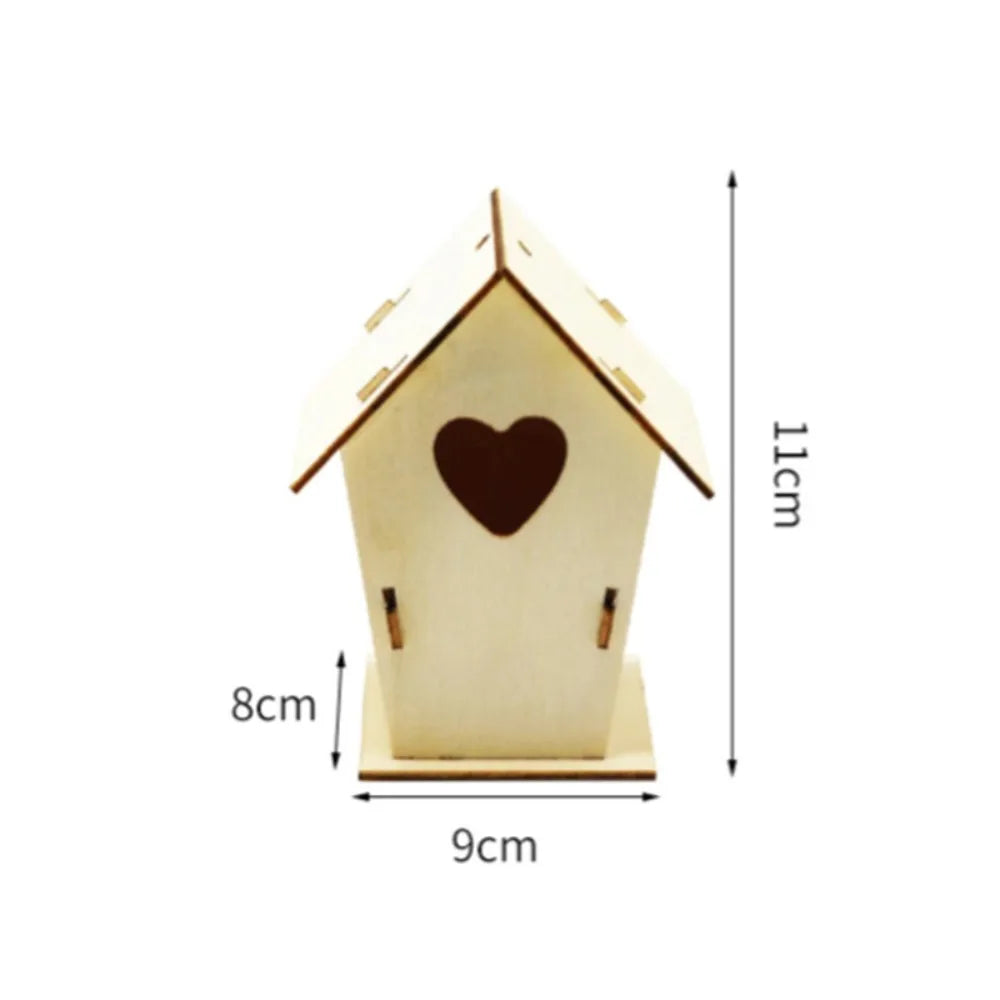 DIY Wooden Hanging Birdhouse – Natural Garden Bird Nest House