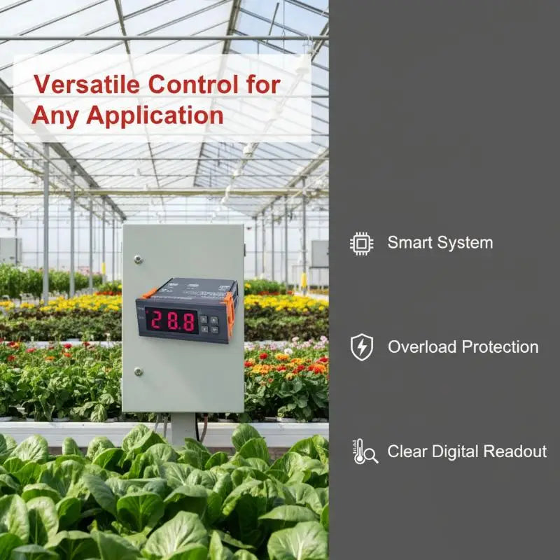 Dual Digital Thermostat Humidity Controller 1210W 12V 24V 220V