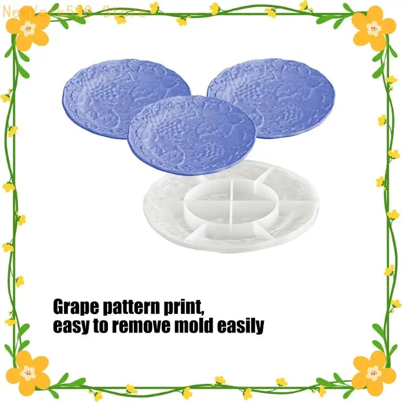 Embossed Fruit Silicone Mold – Round Resin Casting Tray