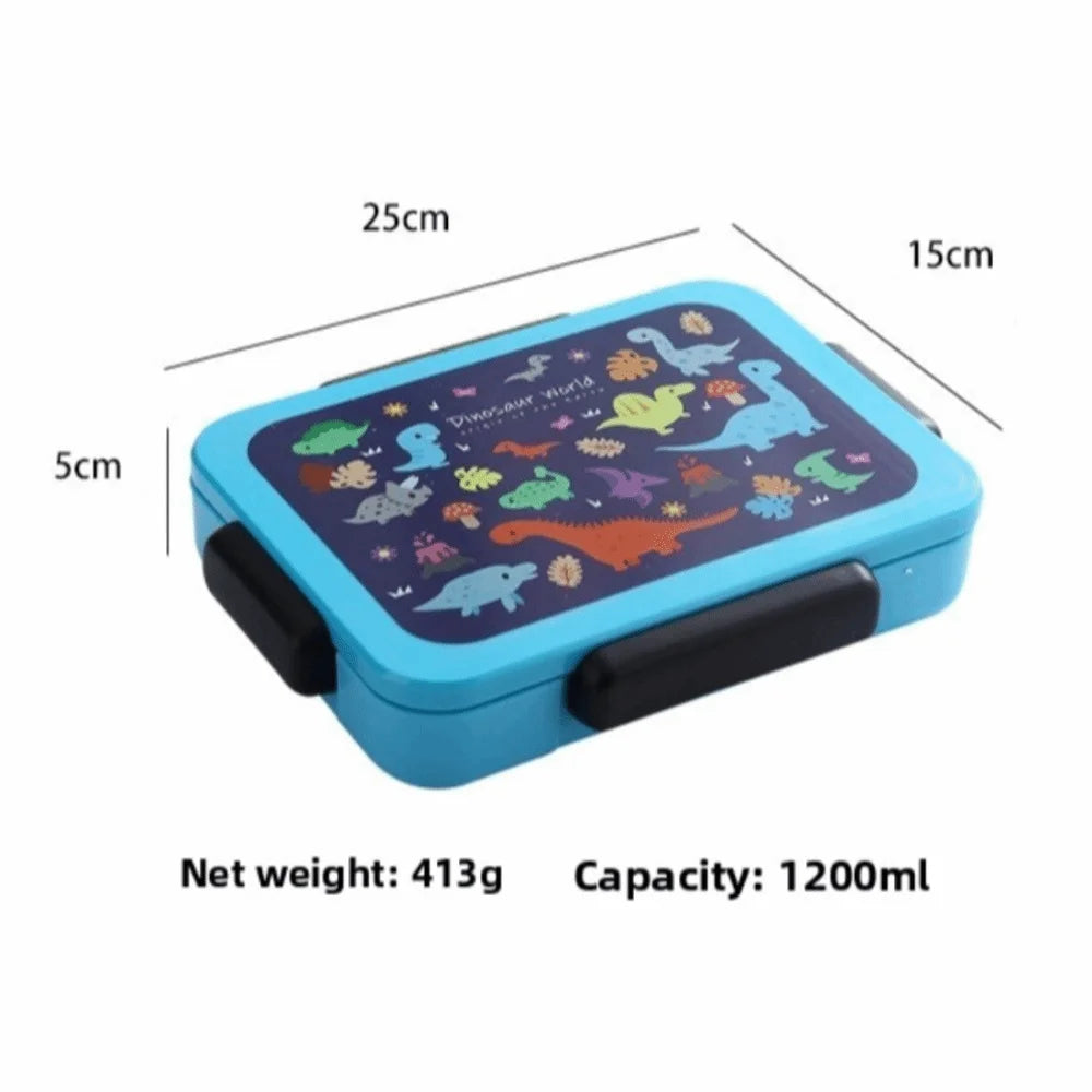 Cartoon Student Lunch Box – Leak-Proof, Microwave Safe, 1200ml