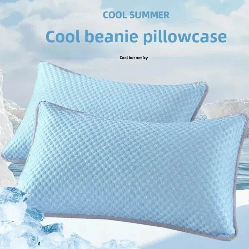 Summer Cooling Pillowcase Cool-Touch Ice Bean Cover 48x74cm