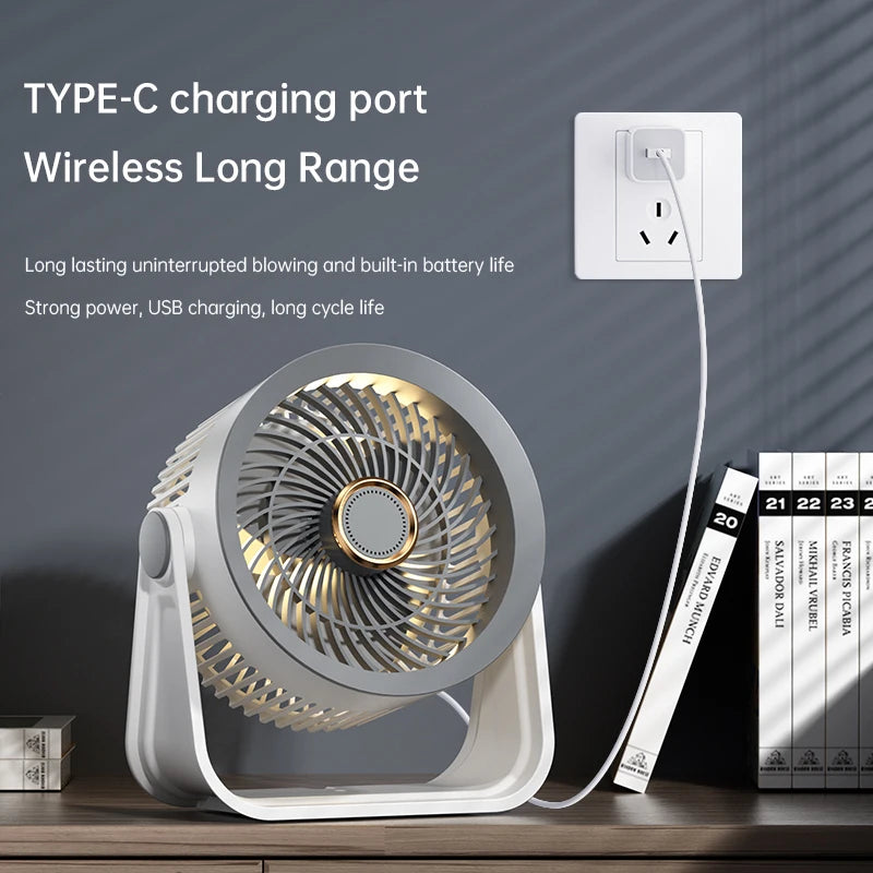 VIBE USB Rechargeable Portable Fan – Desk, Wall & Camping