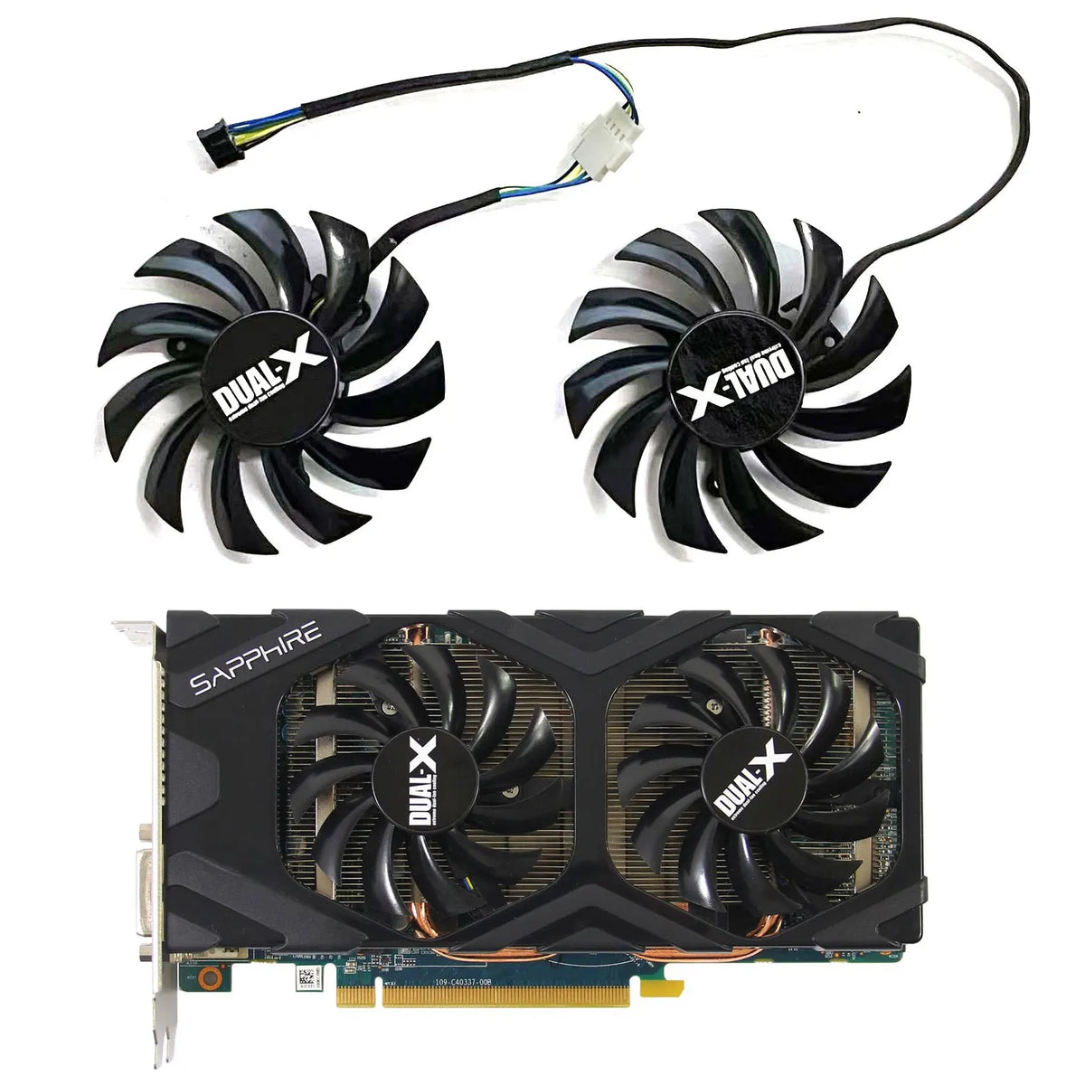75mm 4-Pin FD7010H12S GPU Fan for Sapphire R9 270X 280X HD