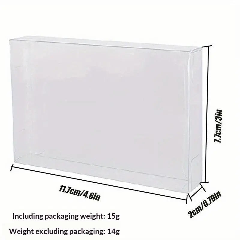 5-Pack N64 Cartridge Clear PET Protective Cases – Dust & Moisture