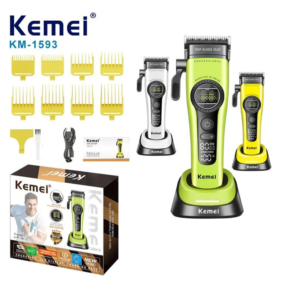 Kemei KM-1595 Professional Brushless Hair Clipper & Trimmer