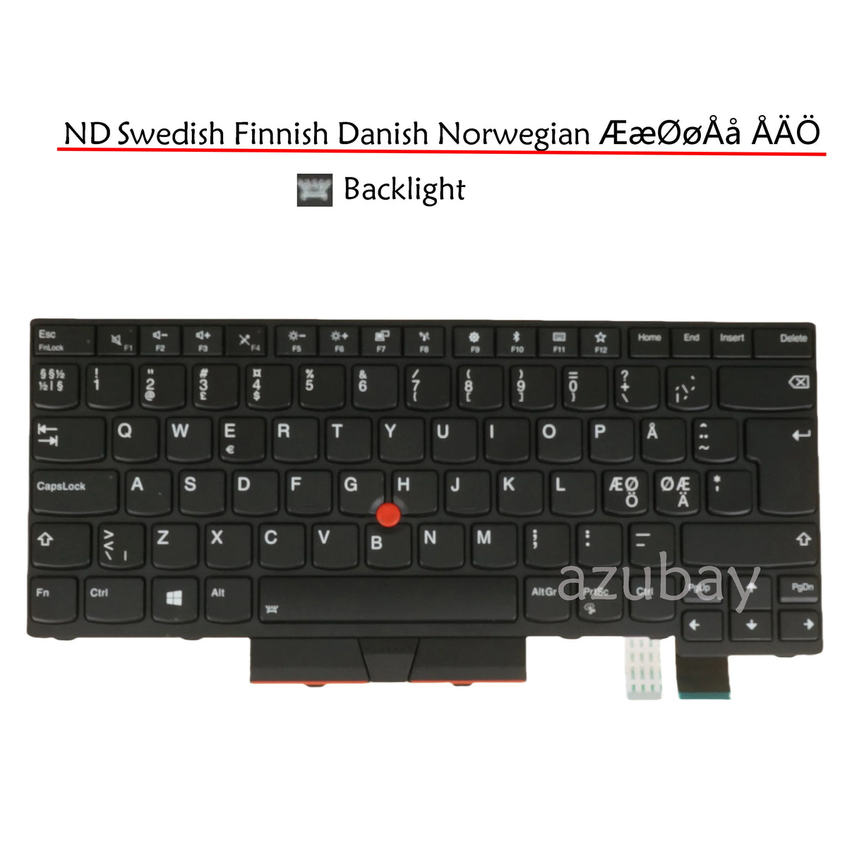 Backlit Keyboard Lenovo ThinkPad A475 A485 – Nordic French Latin
