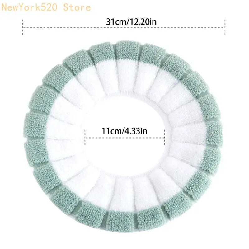 Soft Fiber Toilet Seat Cover with Handle – Machine Washable