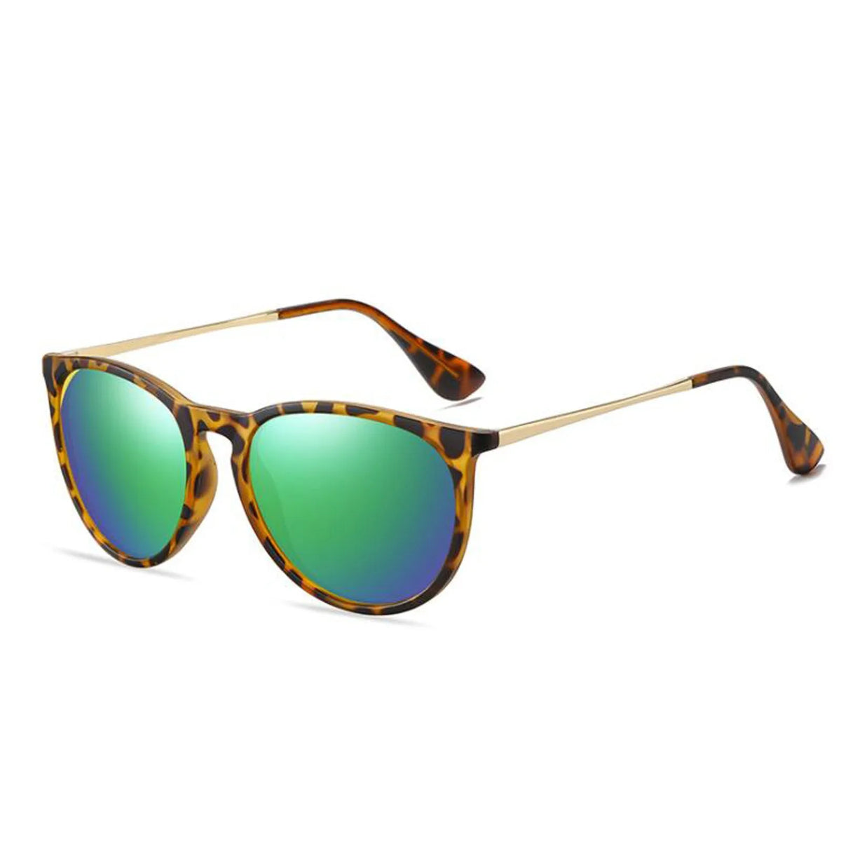 Tortoiseshell Polarized Sunglasses Retro Round UV400 Women Men