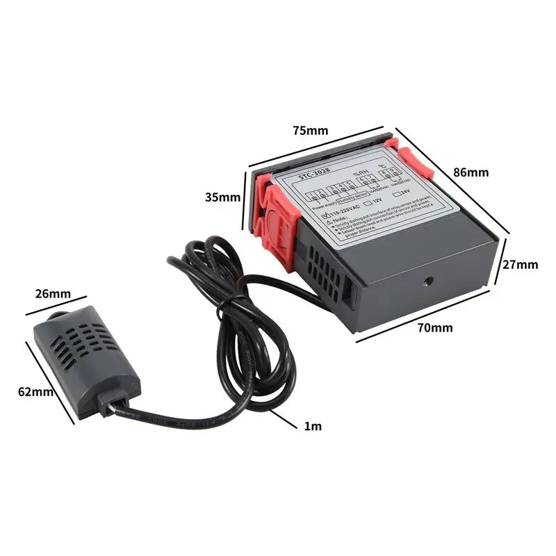 STC-3028 Digital Thermostat Hygrometer Humidity Controller 220V