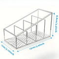 Clear 4-Compartment Remote Holder & Desk Organizer