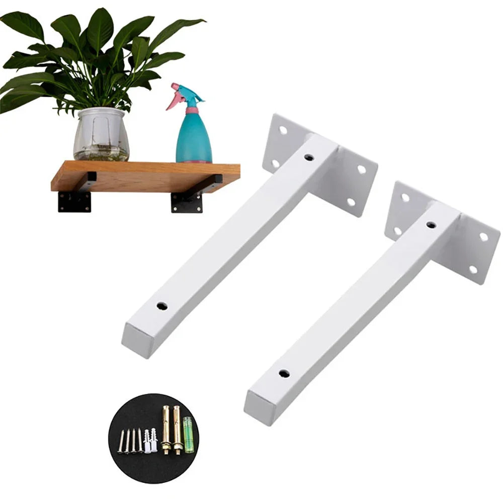 2PCS Heavy-Duty Square Tube Angle Bracket Wall Shelf Support