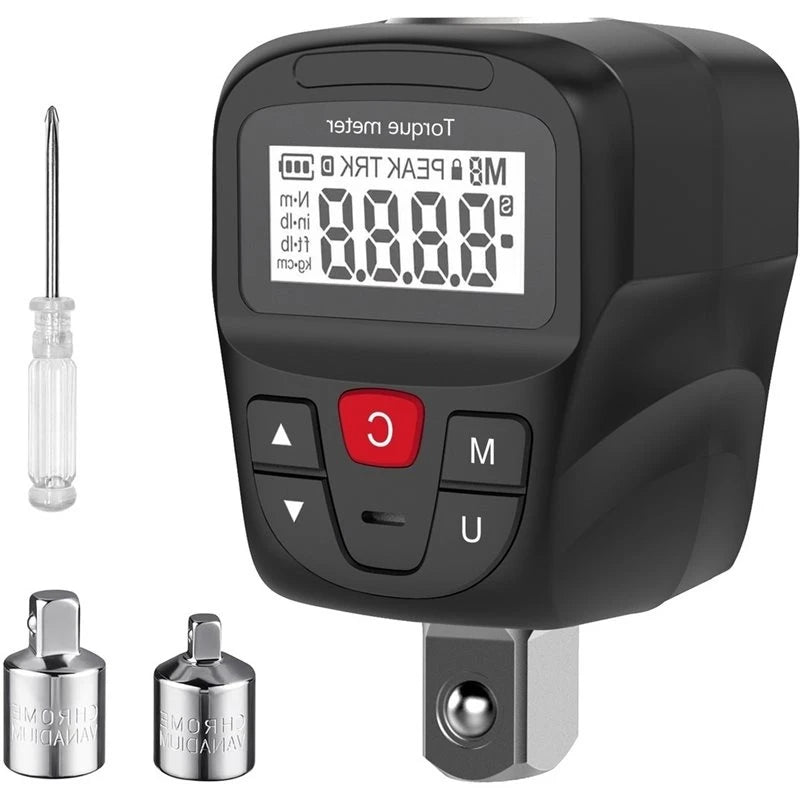 Digital Torque Tester 17–340 Nm Electronic Wrench Meter Adapter