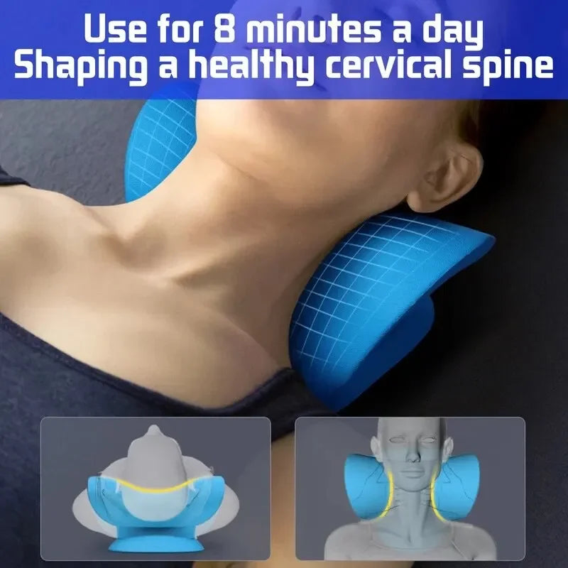 Neck Shoulder Stretcher Cervical Traction Pillow | OREADEX