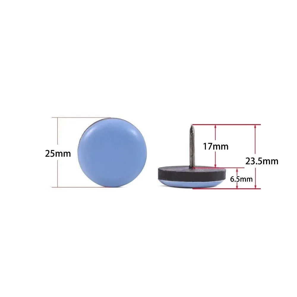 20-Pack PTFE Nail-In Furniture Leg Sliders – Floor Protectors