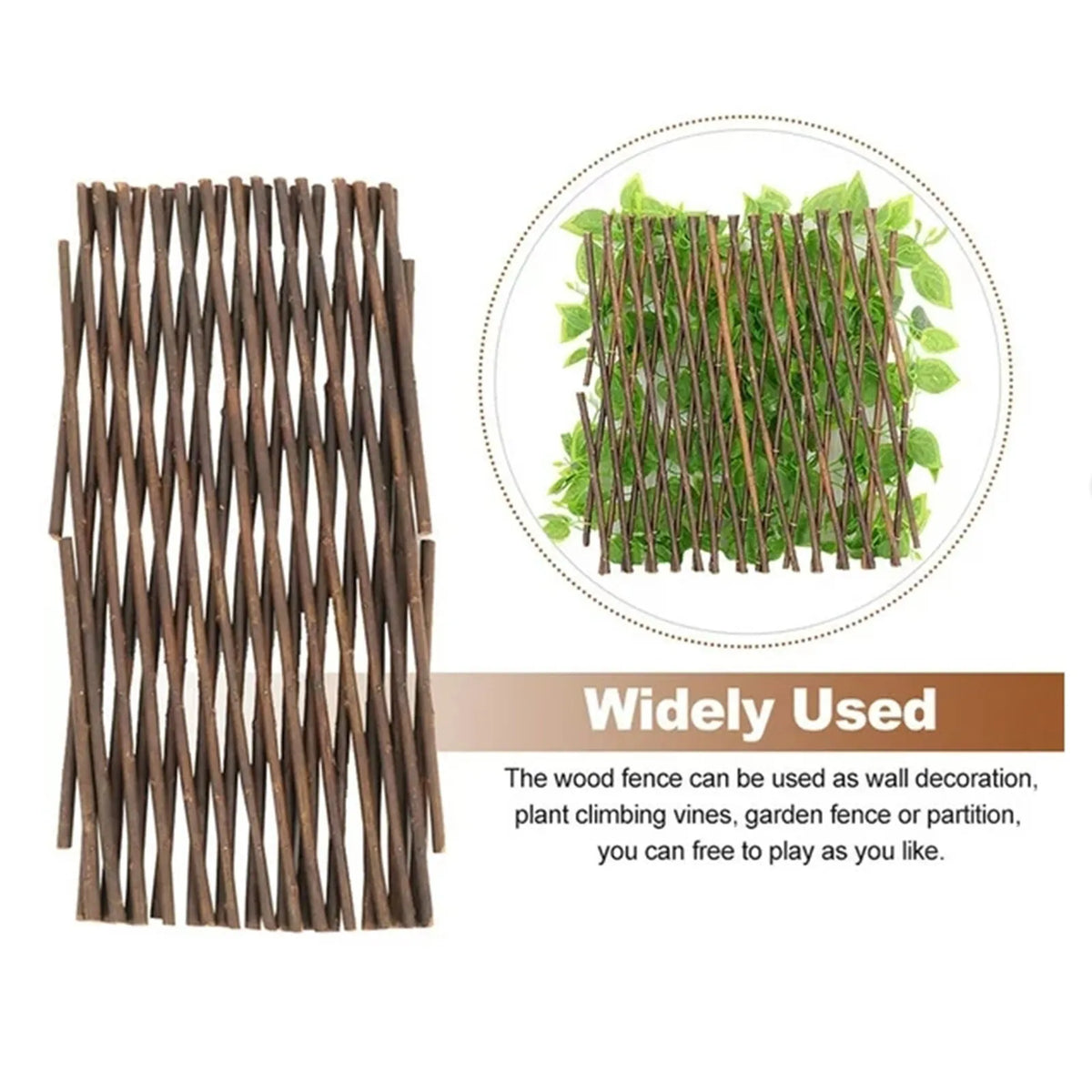 Expandable Wooden Garden Trellis for Climbing Plants & Vines