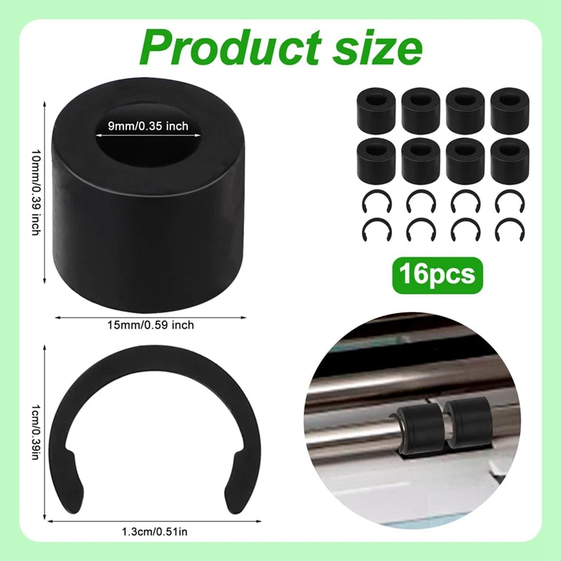 Cricut Maker Rubber Roller & Retaining Clip Ring Replacement Kit