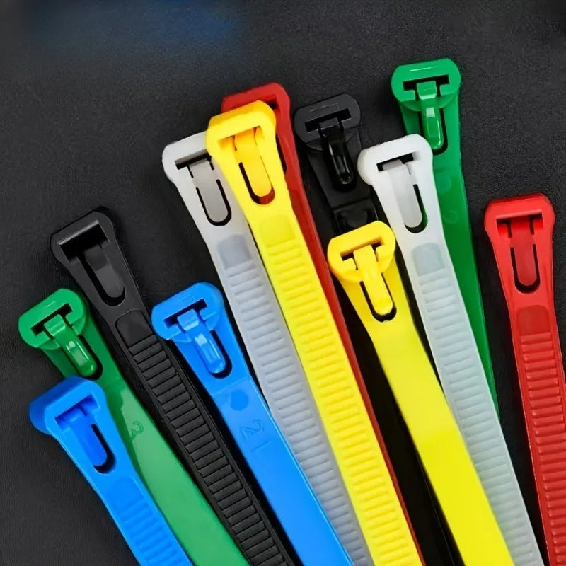 100-Pack Self-Locking Nylon Zip Ties – Cable Organizer
