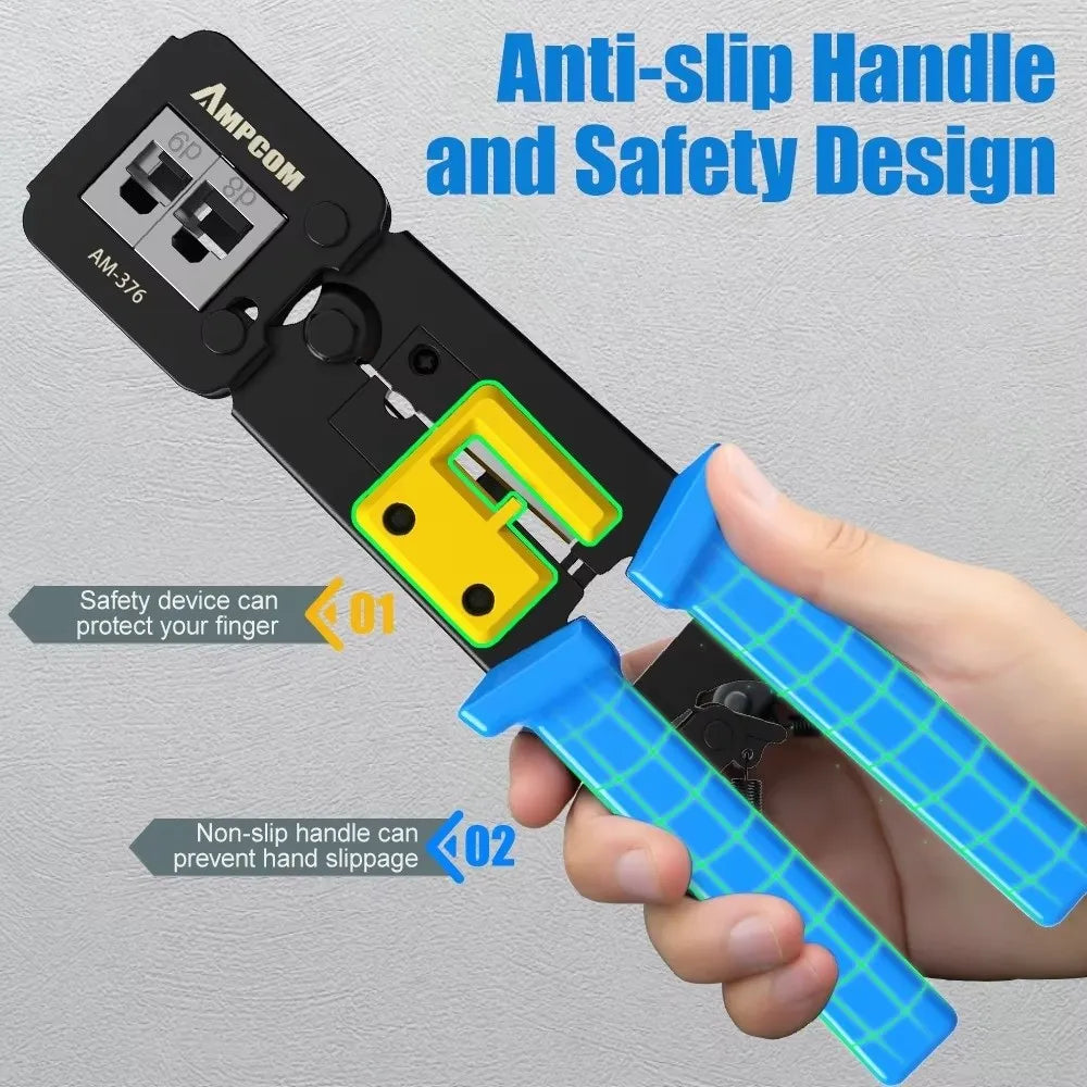 3-in-1 Network Crimper Pliers – Cable Stripper & Cutter