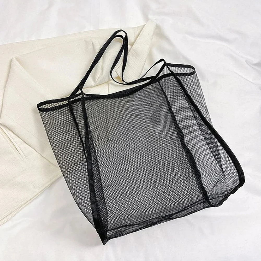 KindFuny Extra Large Mesh Beach Bag – Foldable Net Tote