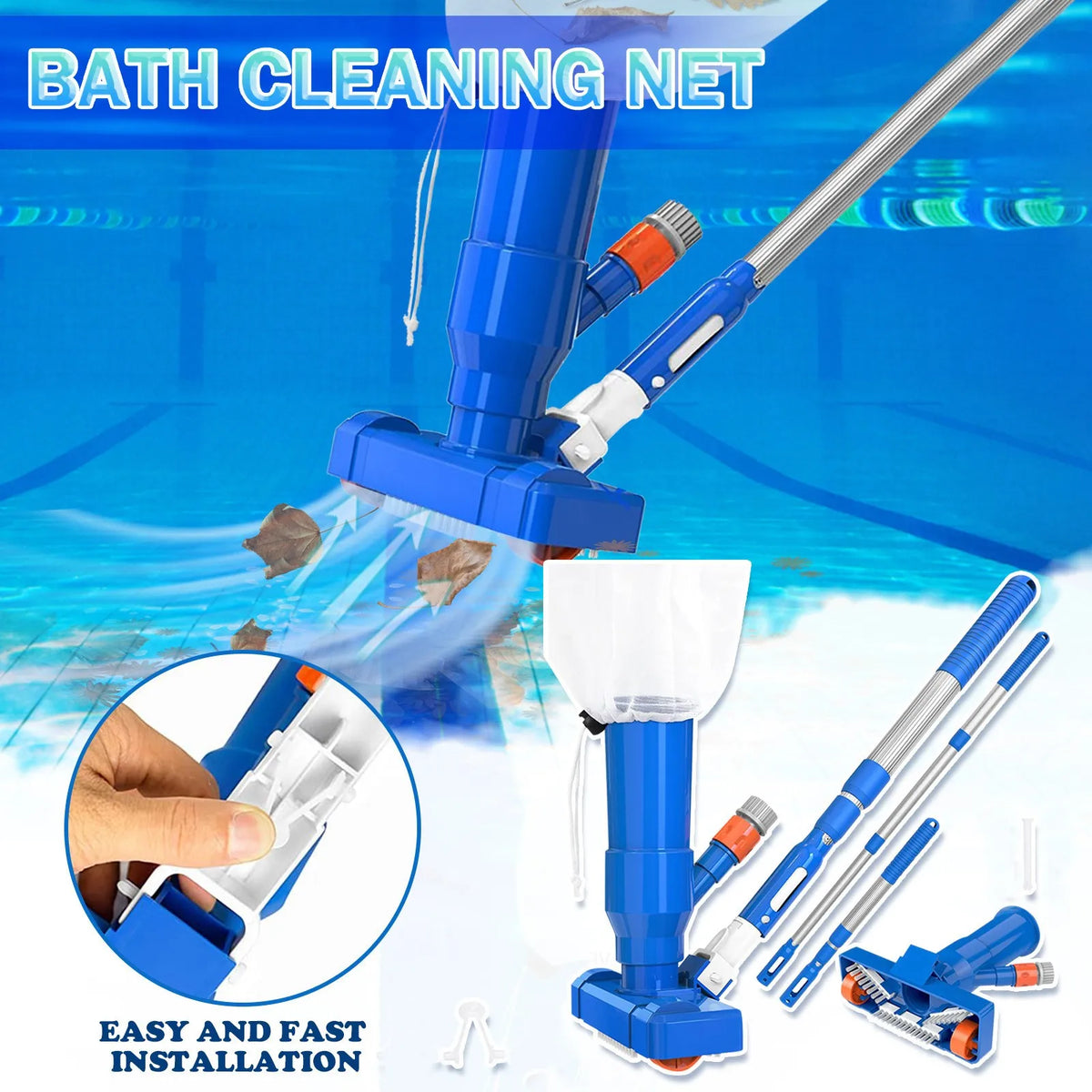 Handheld Pool Vacuum with Telescopic Pole | VIBE Portable