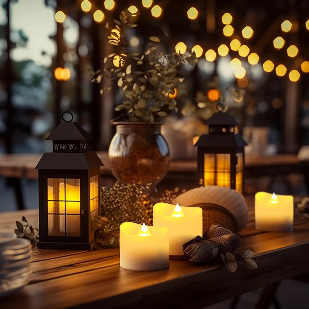 LED Flameless Tea Lights with Remote – Flickering Battery Candles