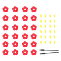 24-Pc Hummingbird Feeder Replacement Flowers 7mm Ports & Brushes