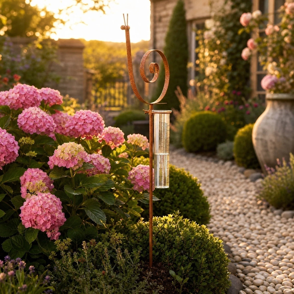 Vintage Decorative Rain Gauge – Outdoor Garden Decor Tool