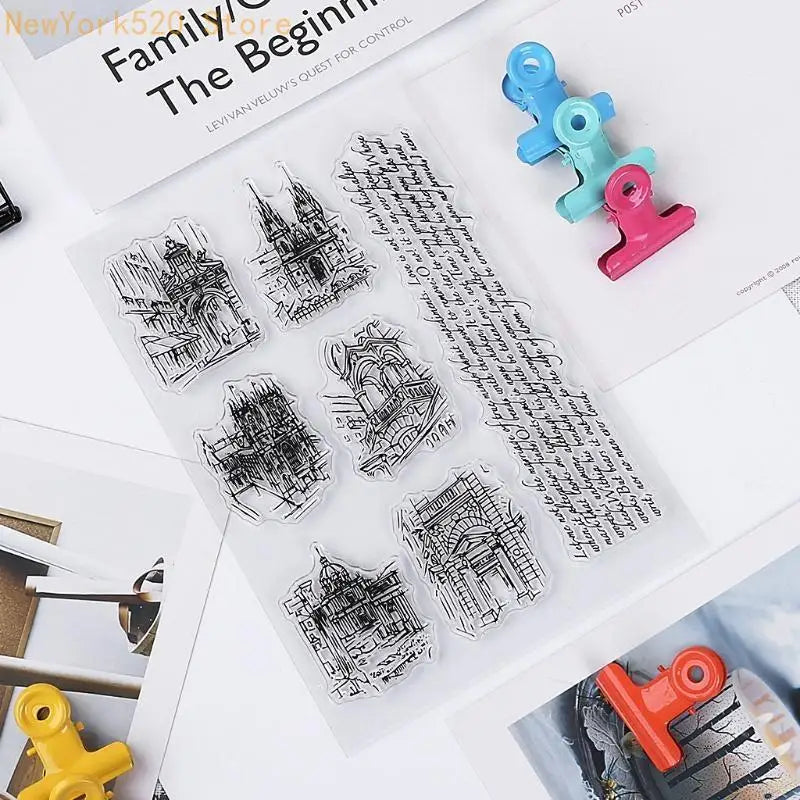 Buildings Clear Silicone Stamp for Scrapbooking & Card Making