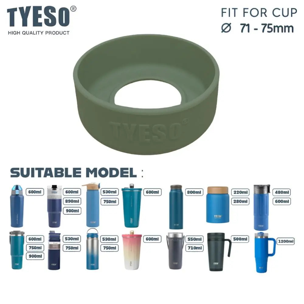 Silicone Anti-Slip Bottle Bottom Cover 71-75mm Mug Sleeve