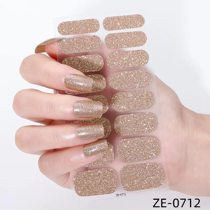 Glitter Self-Adhesive Nail Polish Strips – DIY Nail Wraps