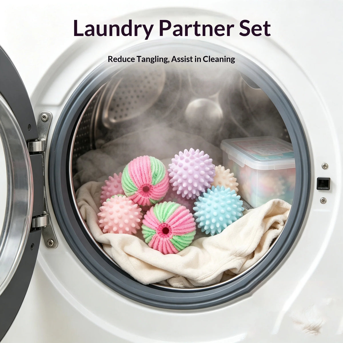 Reusable Laundry Balls Set – Hair Catcher & Anti-Tangle | 4-Pack