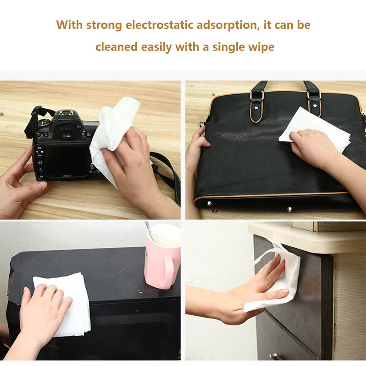 100-Pack Microfiber Dust Removal Mop Pads – Wet & Dry Floor Wipes