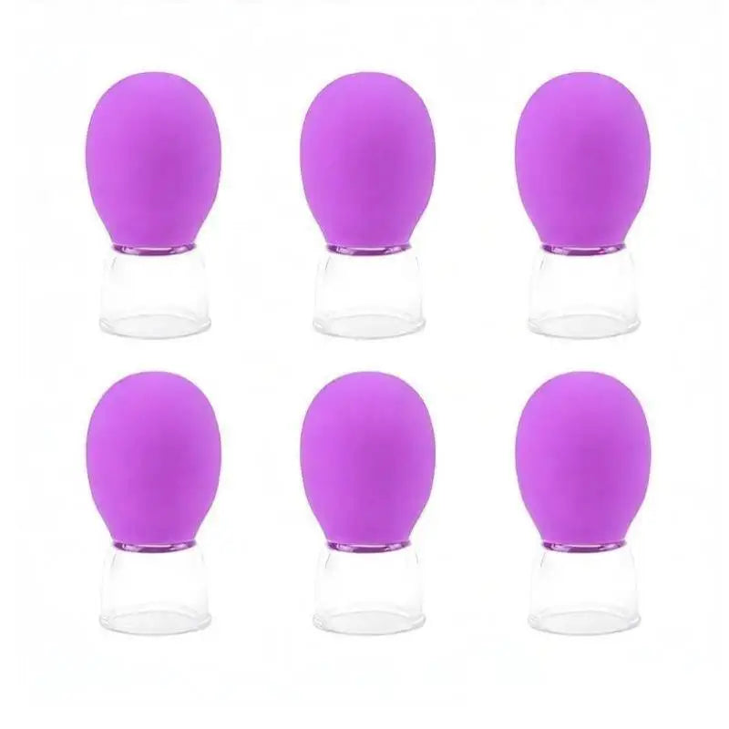 6-Piece Facial Cupping Massage Set – Silicone & Glass