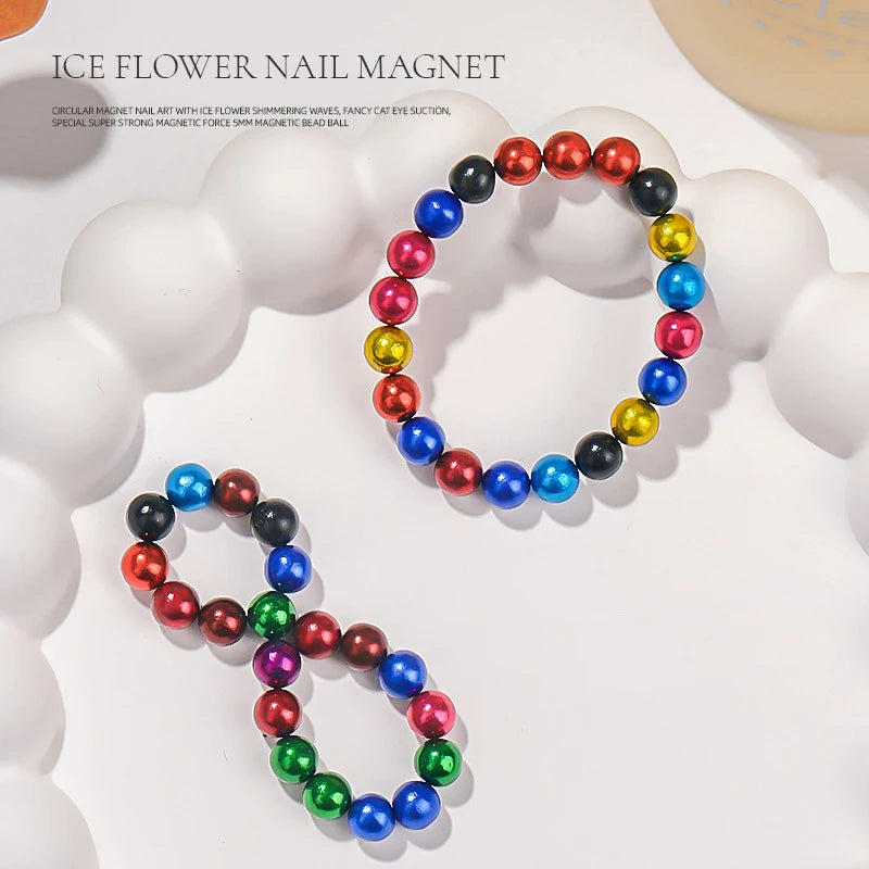 20pc Multicolor Cat Eye Nail Art Magnet Bead Tool Set
