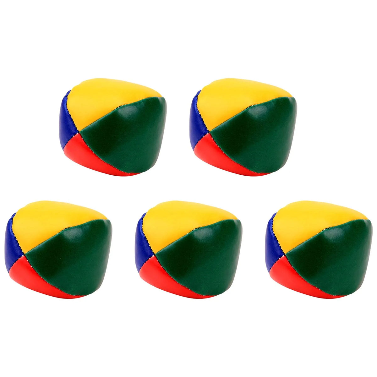 Beanbag Juggling Balls – Soft PU Leather, Multi-Colour 5-Pack