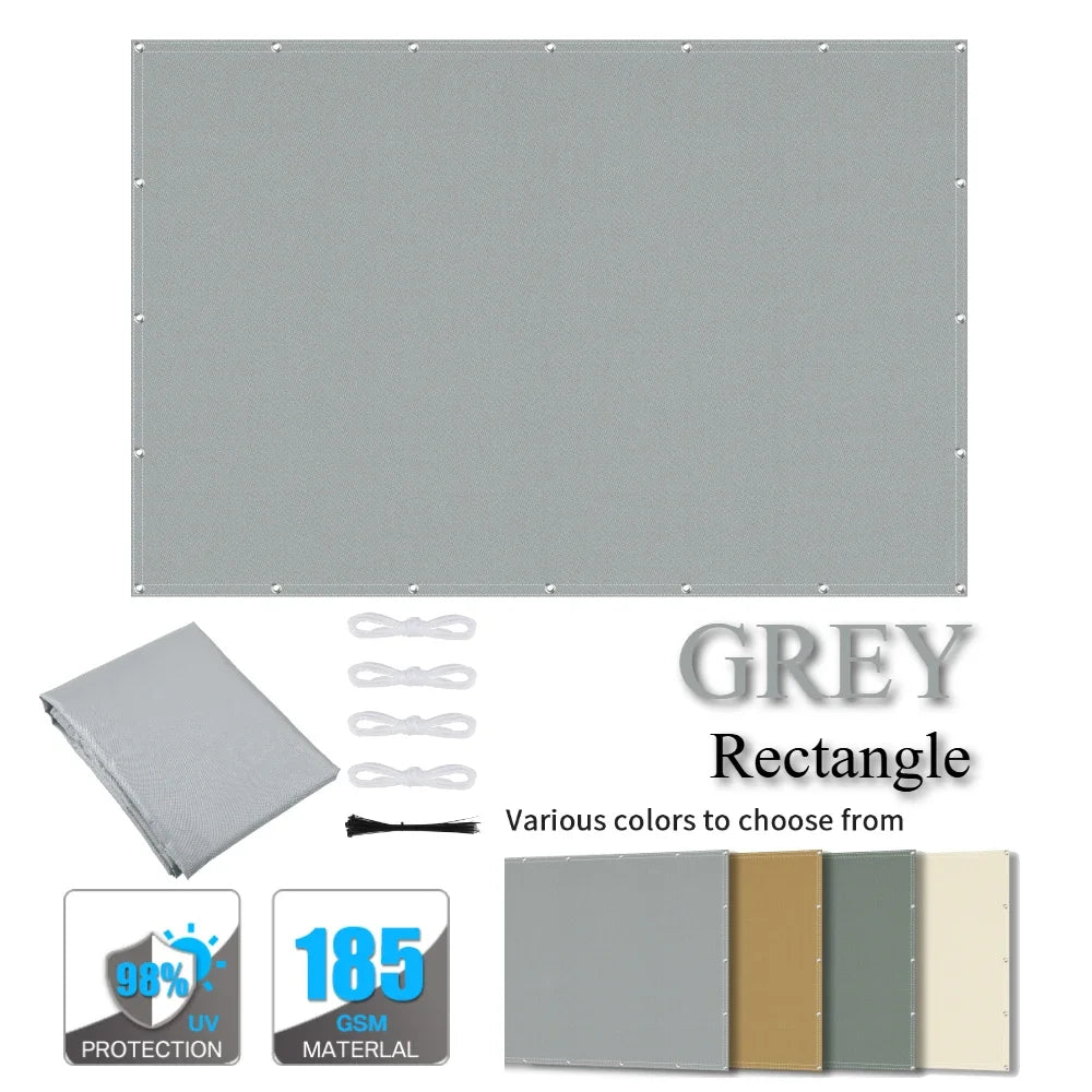 Waterproof Sun Shade Cloth with Grommets – Pergola Canopy Tarp