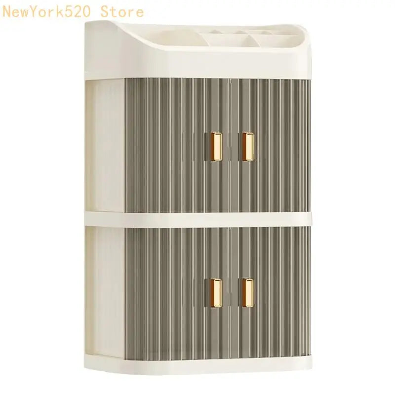 3-Layer Makeup Organizer with Dustproof Cover | Clear Display Case
