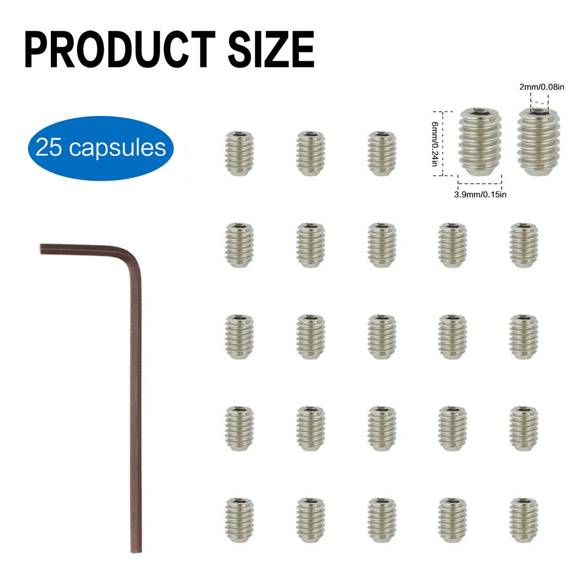 M4 Flat Head Bike Pedal Screws 25-Pack | Carbon Steel Bolts