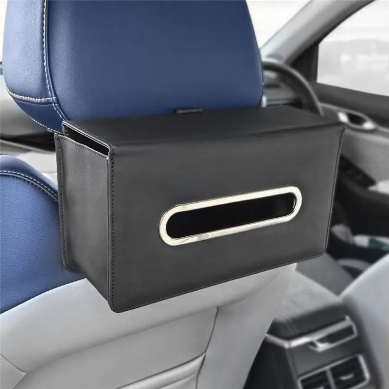 Car Seat Back Leather Tissue Box Hanging Storage Bag | VIBE