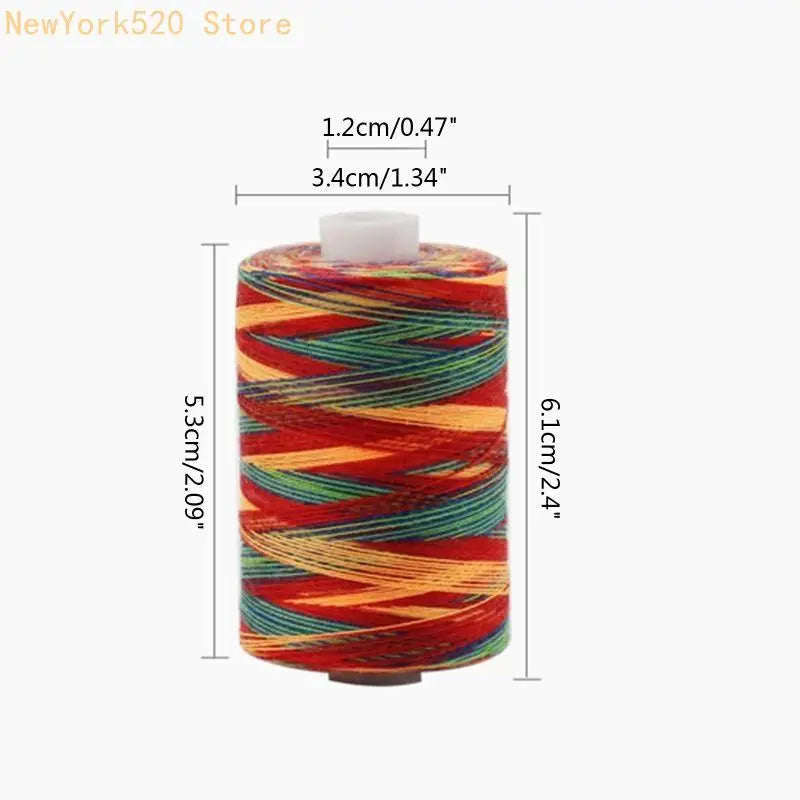 10-Piece Segment Dye Polyester Sewing Thread Set – 1000 Yds