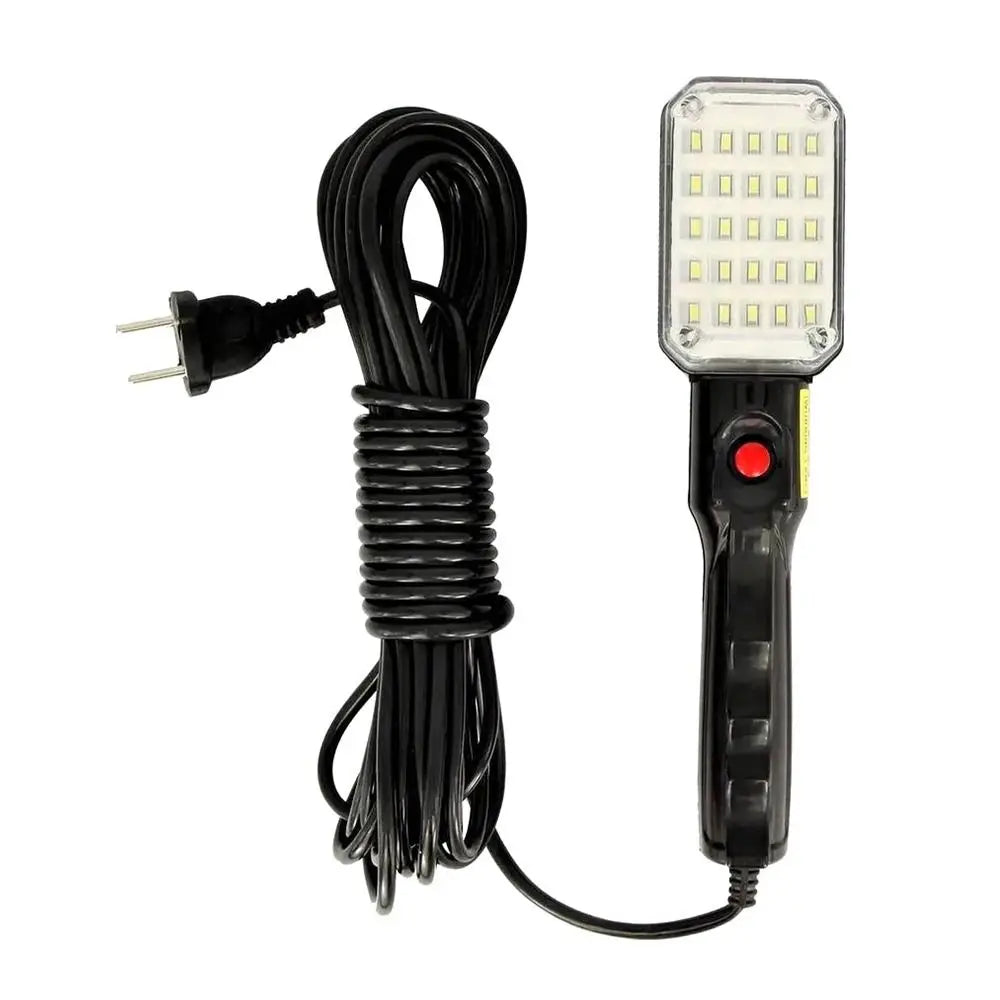 220V Magnetic LED Work Light 30 LEDs 5M Copper Wire Repair Lamp
