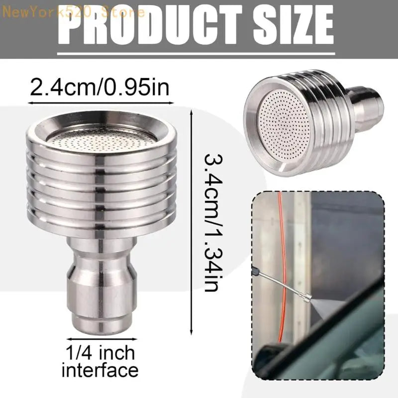 2-Pack Stainless Steel Pressure Washer Nozzles 1/4" Quick Connect