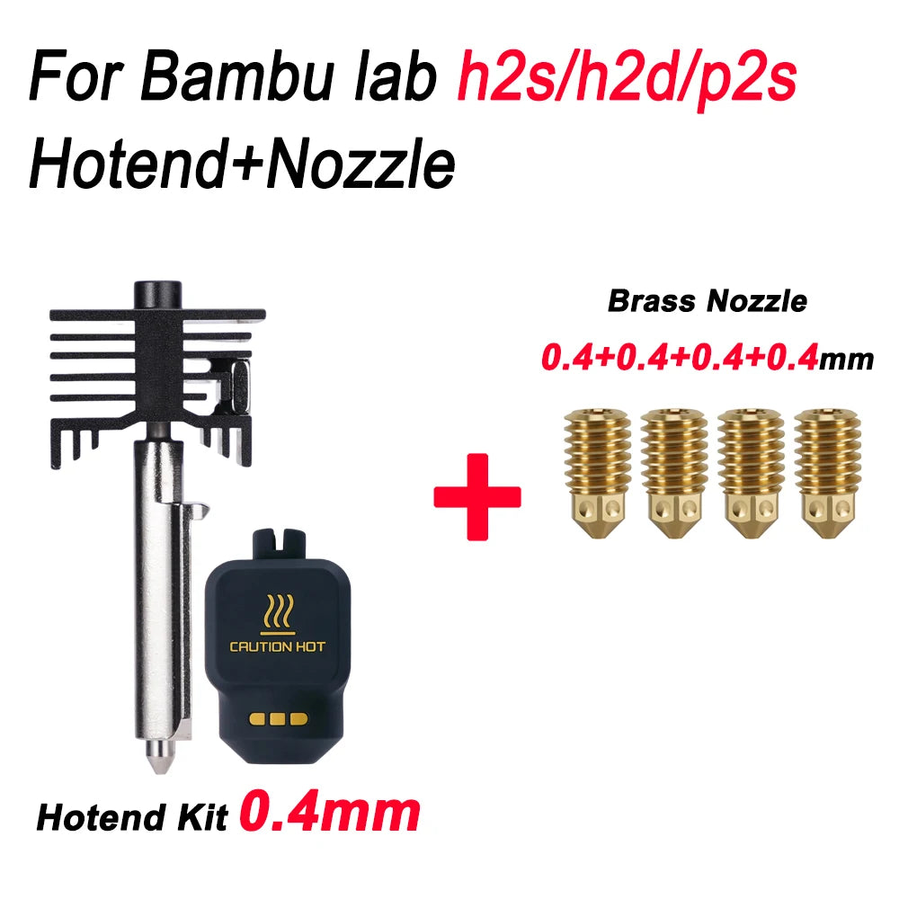 Sprouture Lab Hotend Kit Bambu Lab P2S H2D – Hardened Steel Nozzle