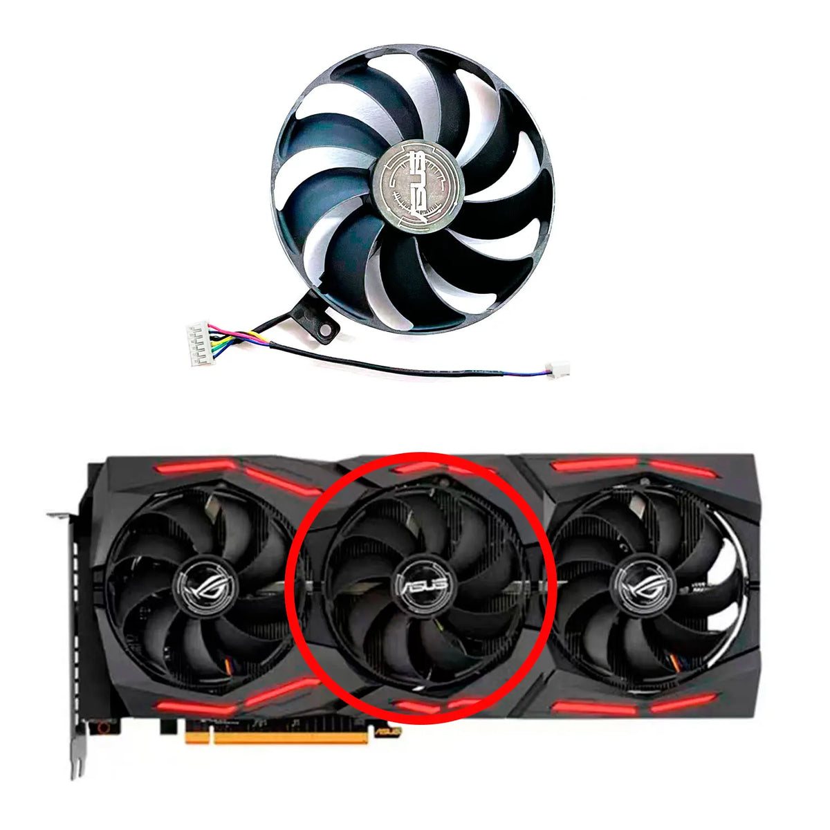 T129215SU GPU Fans for ASUS ROG STRIX RTX 2070 2080 2080 Ti